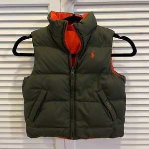 Boys Polo Reversible Puffer Vest - Size 3T